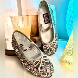 Victoria Girls Glitter Ballet Flats size 11  toddler by L’AMOUR
